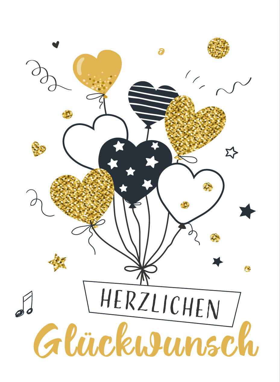 6 Premium Geburtstagskarten Happy birthday 18x12cm + 6 Kuverts Geburtstag Karten