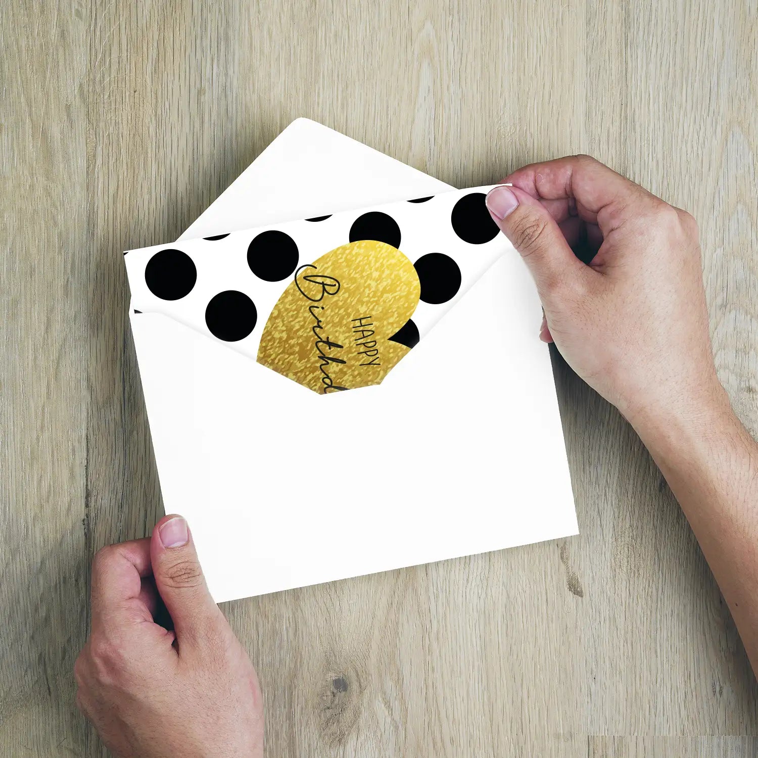 4 Premium Geburtstagskarten Happy Birthday 18x12cm mit 4 Kuverts - Merz Designkarten