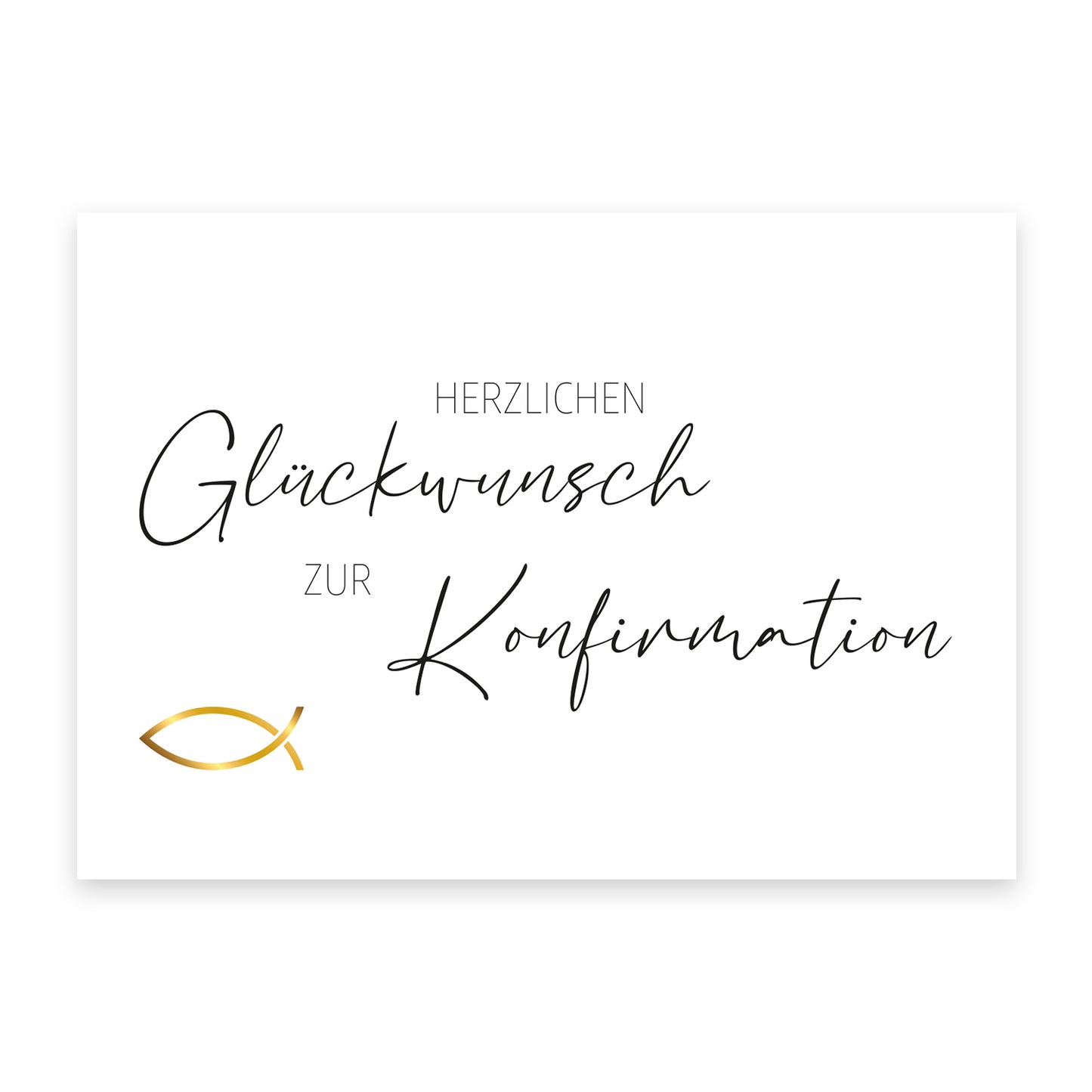 1Stück Premium Karte Konfirmation + Naturumschlag (Klappkarte)