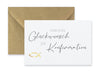 1 edle Karte Glückwunsch zur Konfirmation Klappkarte 10,5x14,8cm + Naturumschlag