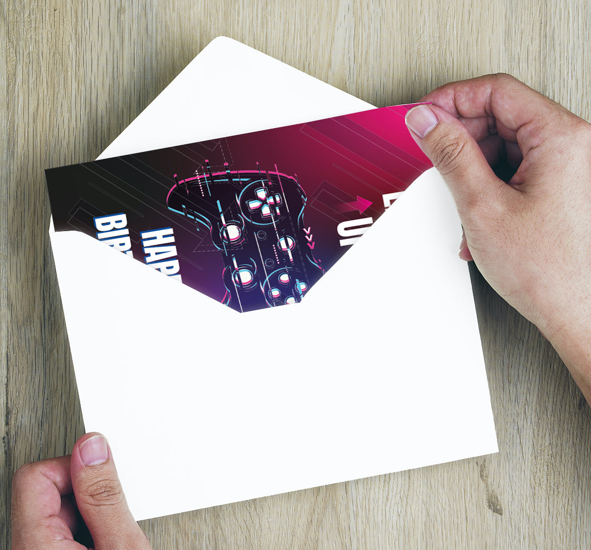 1 Premium Geburtstagskarte Happy Birthday 18x12cm Querformat mit Umschlag