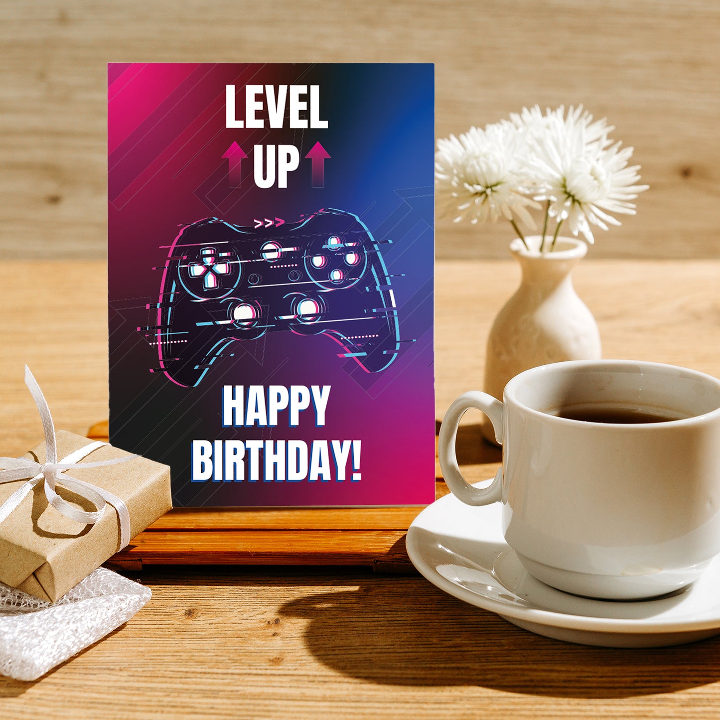 1 Premium Geburtstagskarte Happy Birthday 18x12cm Querformat mit Umschlag