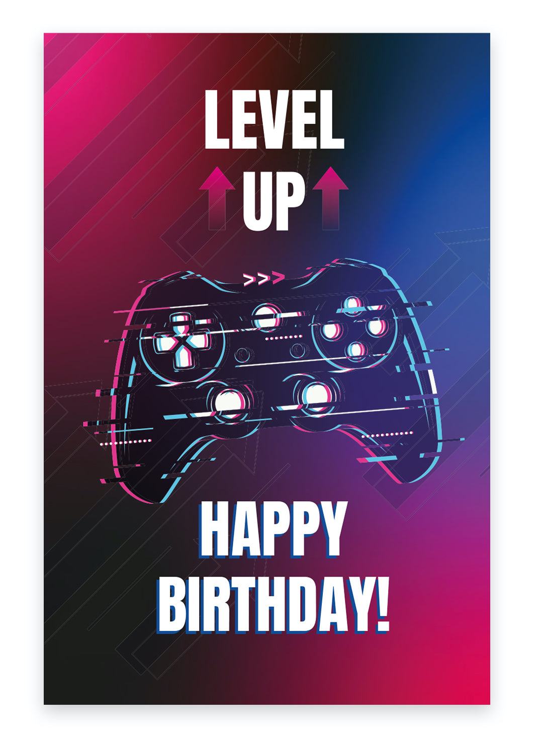 1 Premium Geburtstagskarte Happy Birthday 18x12cm Querformat mit Umschlag