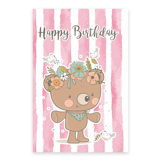 1 edle Geburtstagskarte Happy Birthday Klappkarte 18x12cm mit 1 weißen Umschlag Merz Designkarten