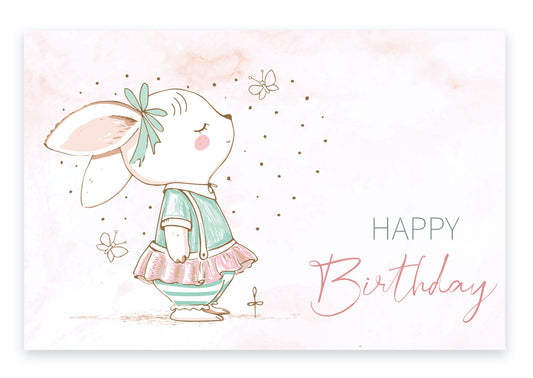 1 edle Geburtstagskarte Happy Birthday Klappkarte 18x12cm mit 1 weißen Umschlag Merz Designkarten