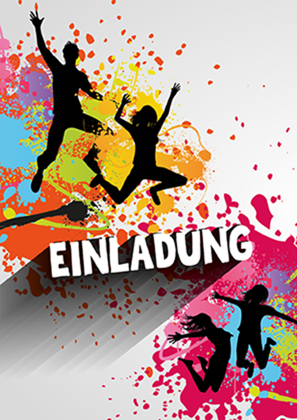 12 Stück Premium Karte Geburtstagseinladung + Naturumschlag (Klappkarte)