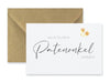 1 Premium Karte Patenonkel Taufzeuge Klappkarte 10,5x14,8cm und 1 Naturumschlag