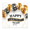 1 Geburtstagskarte Klappkarte Happy Birthday 14,8x14,8cm und 1 weißer Umschlag
