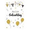 1 Premium Geburtstagskarte 18x12cm mit 1 weißen Umschlag Klappkarte Glückwünsche