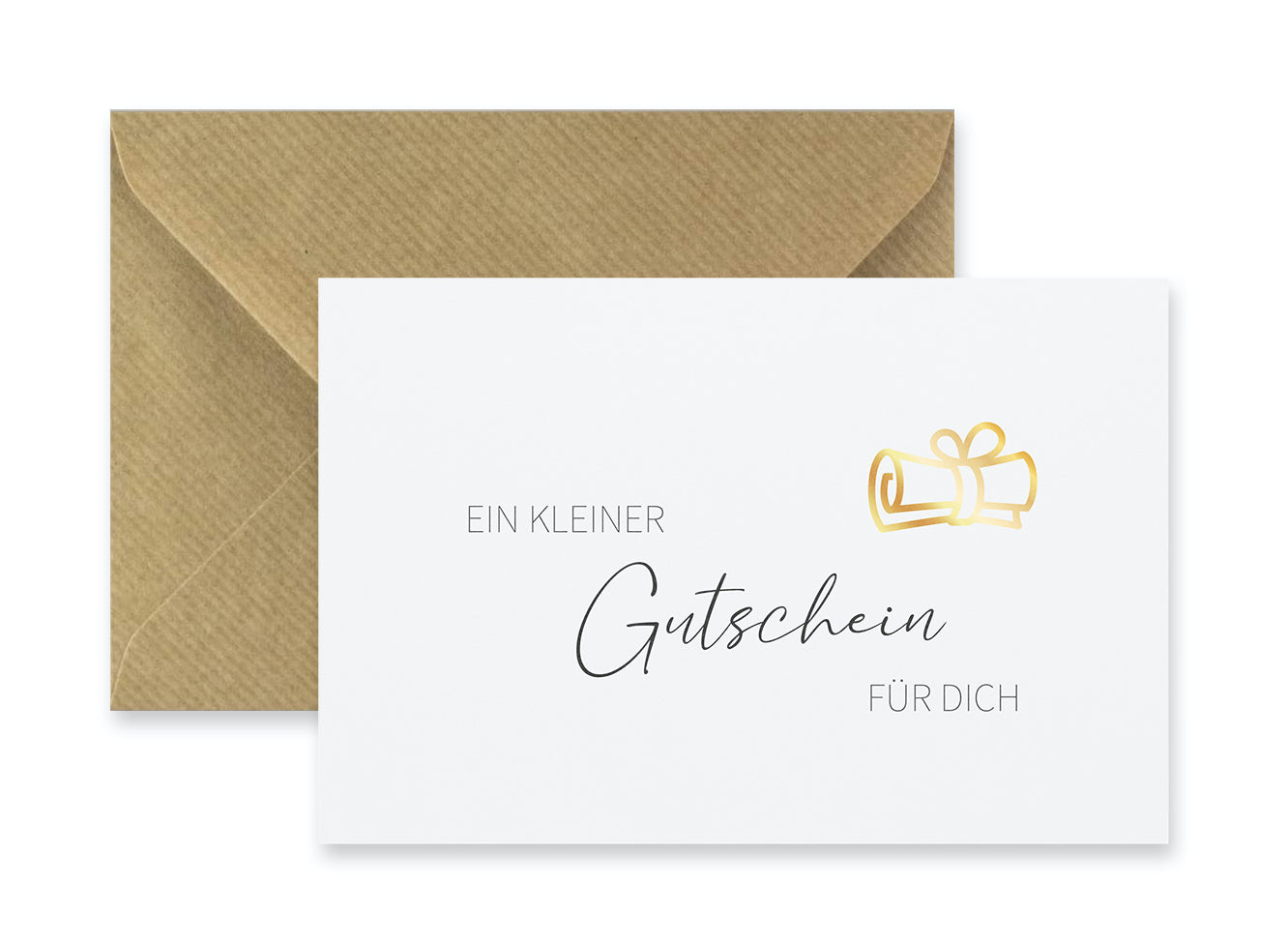 1 Gutscheinkarte Gutschein Klappkarte 12x18cm mit Kuvert Geschenkgutschein