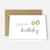 1 edle Geburtstagskarte zum 60. Geburtstag Klappkarte 10,5x14,8cm mit 1 Umschlag