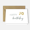 1 edle Geburtstagskarte zum 70. Geburtstag Klappkarte 10,5x14,8cm mit 1 Umschlag