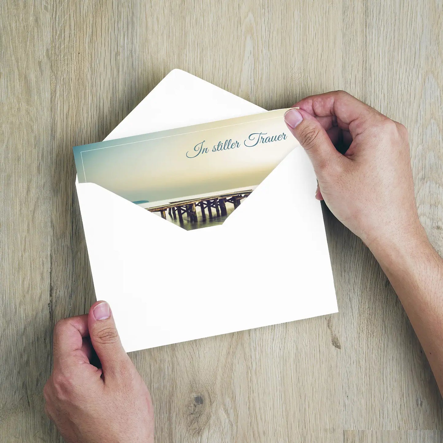 15 einfühlsame Trauerkarten Beileidskarten Klappkarten mit Briefumschlag Spruch - Merz Designkarten