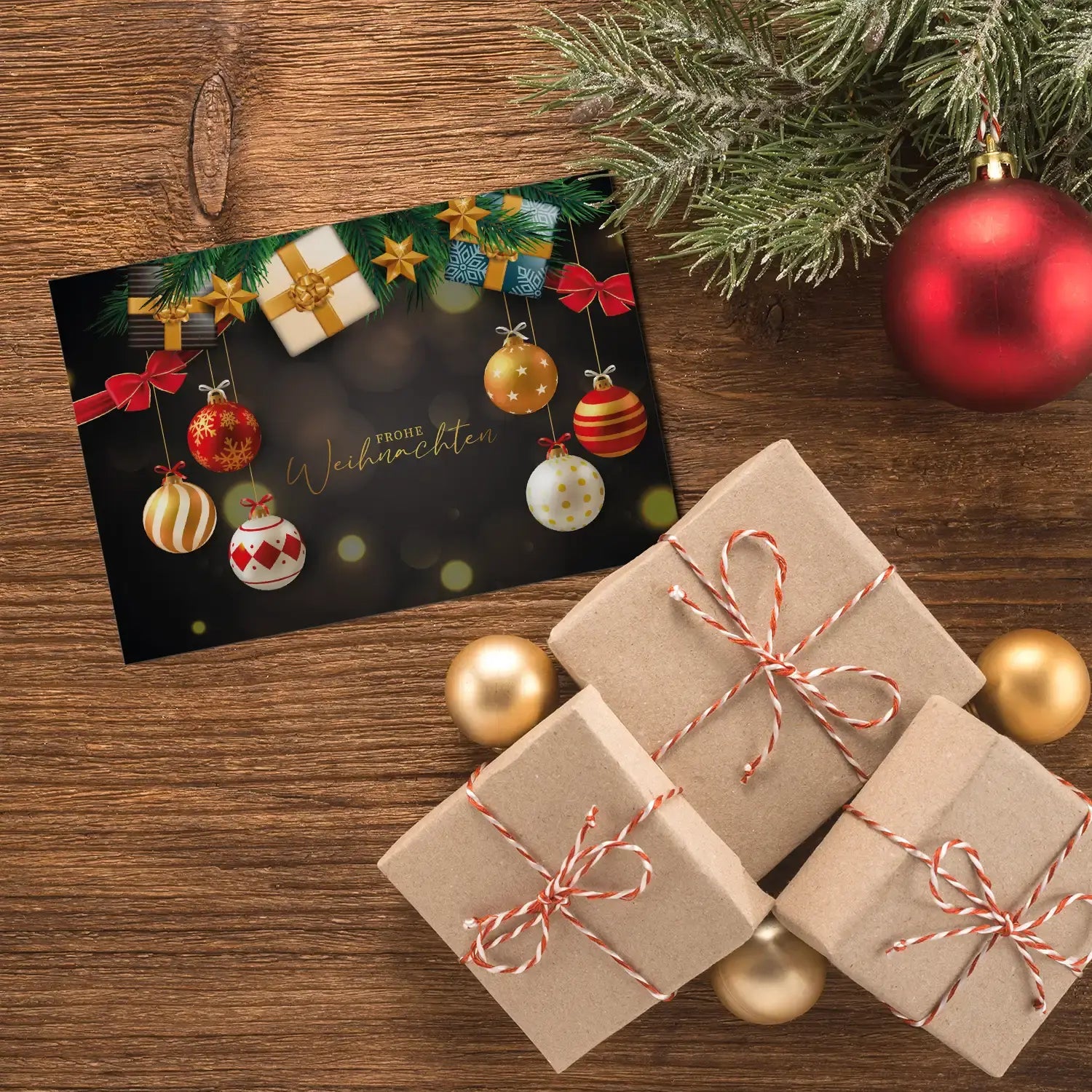 Festliche Grußkarten Weihnachten – Klappkarten + Umschlag Merz Designkarten