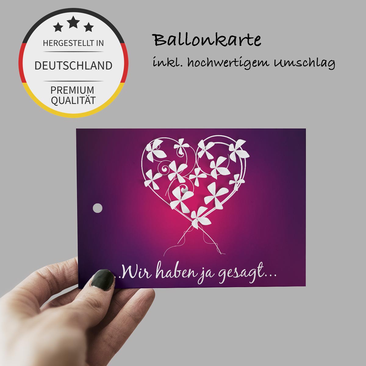 50 Ballonkarten Luftballonkarten Ballonflugkarten Weitflugkarten Hochzeit