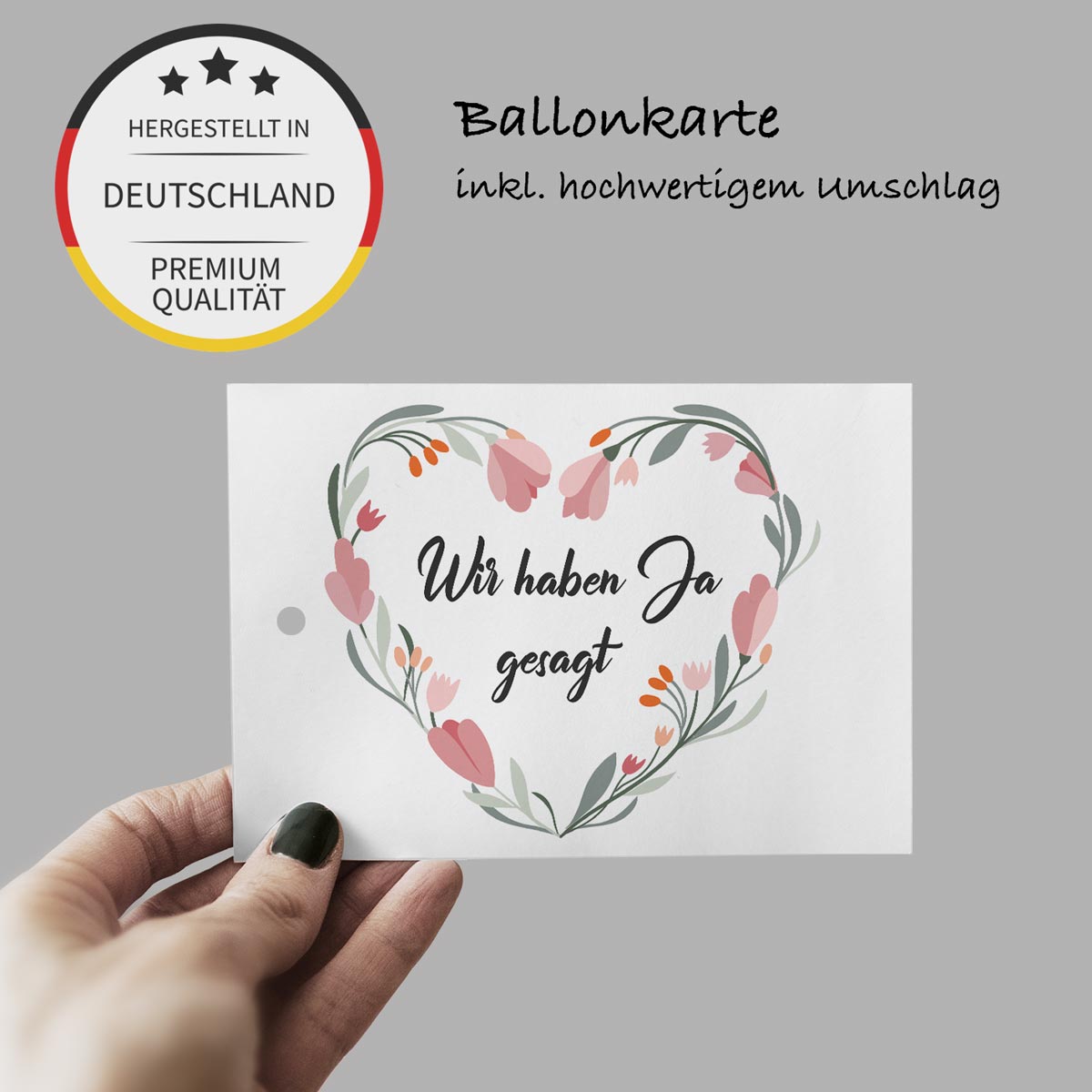 50 Ballonkarten Luftballonkarten Ballonflugkarten Weitflugkarten Hochzeit