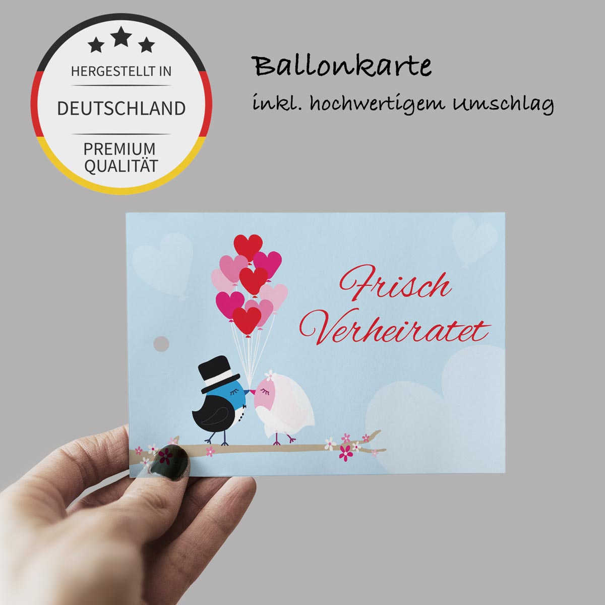 50 Ballonkarten Luftballonkarten Ballonflugkarten Weitflugkarten Hochzeit Karten