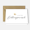 1 edle Grußkarte Klappkarte + Umschlag  Lieblingsmensch Liebe Freundschaft