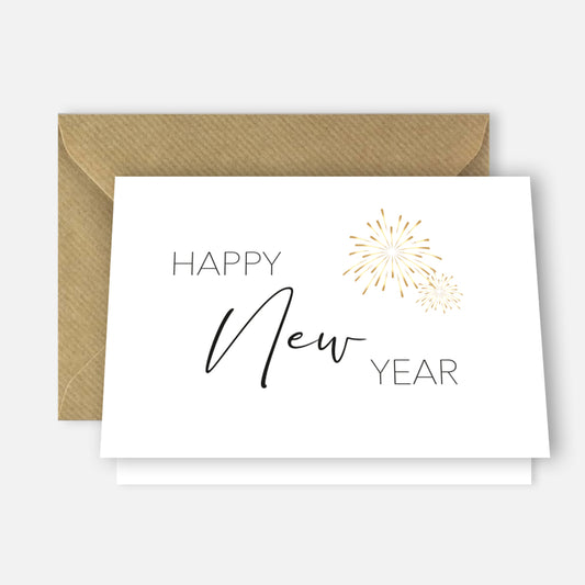 1 Grußkarten Neujahr Neujahrskarten 10,5x14,8cm Klappkarten 4 Umschläge new year