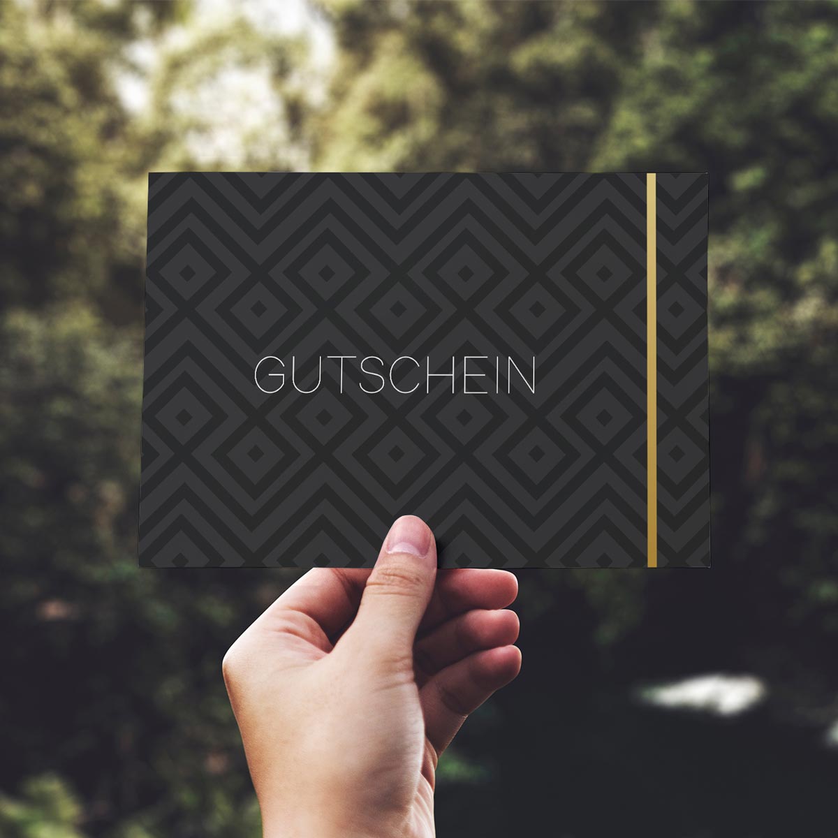 1 Gutscheinkarte Gutschein Klappkarte 12x18cm mit Kuvert Geschenkgutschein