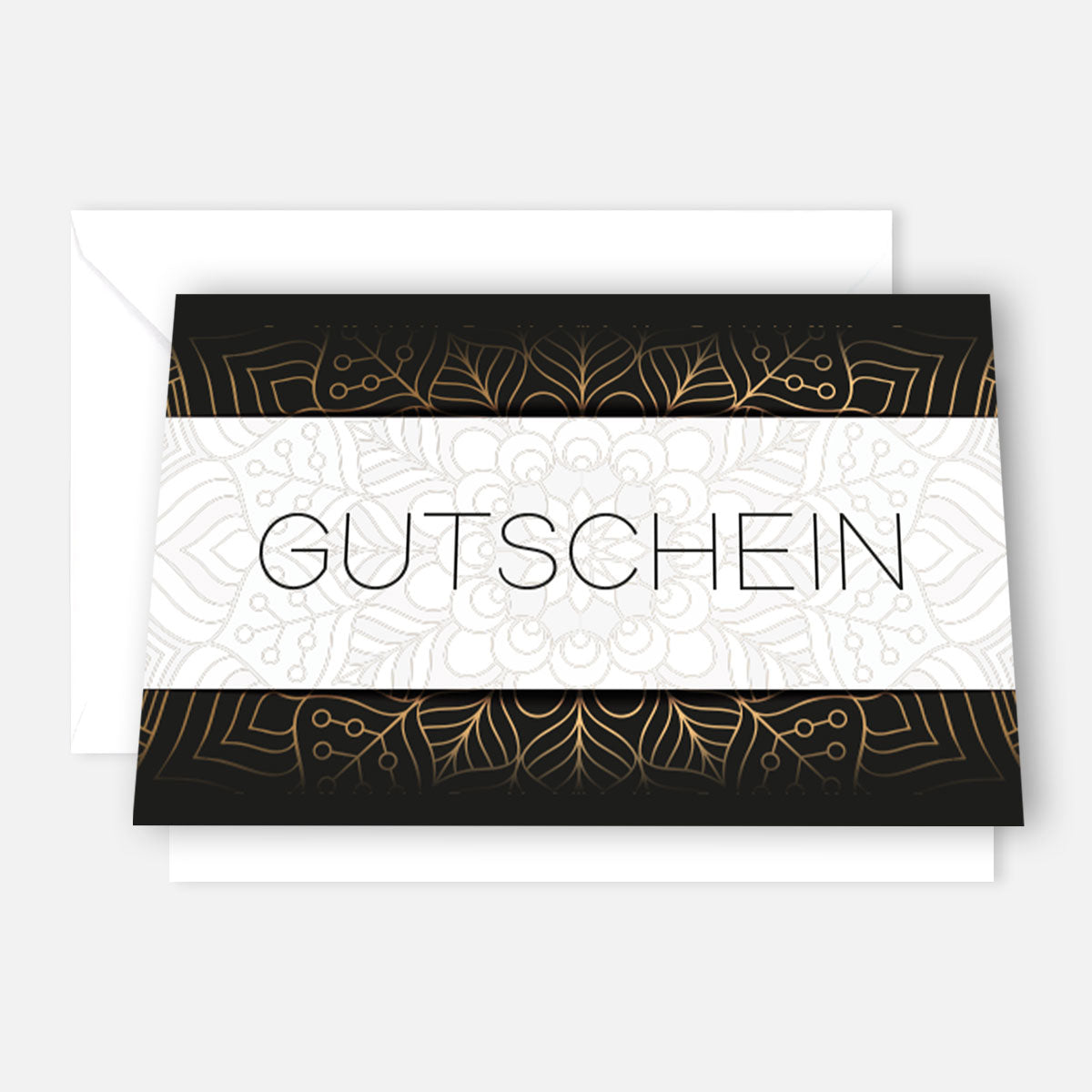 1 Gutscheinkarte Gutschein Klappkarte 12x18cm mit Kuvert Geschenkgutschein