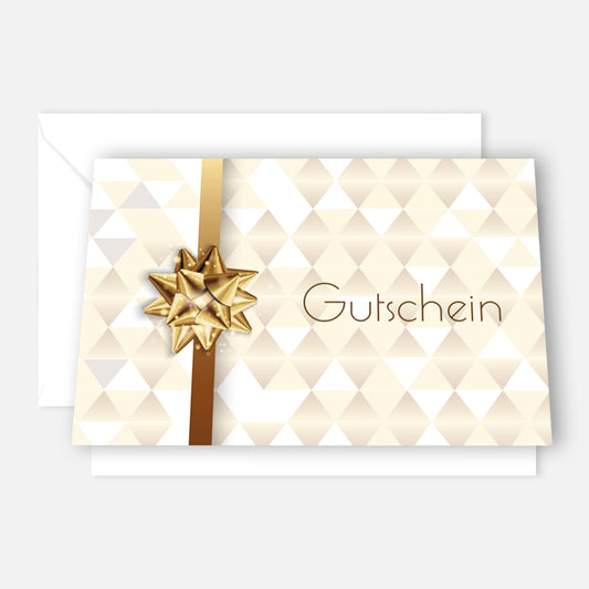 1 Gutscheinkarte Gutschein Klappkarte 12x18cm mit Kuvert Geschenkgutschein