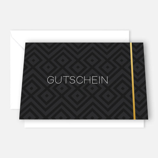 1 Gutscheinkarte Gutschein Klappkarte 12x18cm mit Kuvert Geschenkgutschein