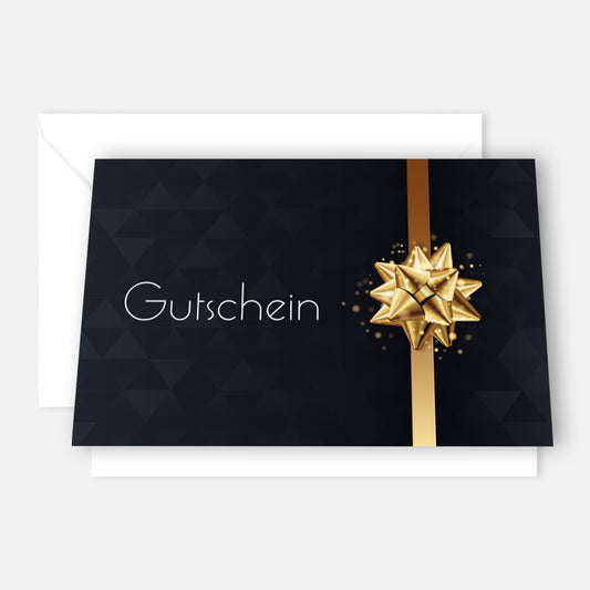 1 Gutscheinkarte Gutschein Klappkarte 12x18cm mit Kuvert Geschenkgutschein