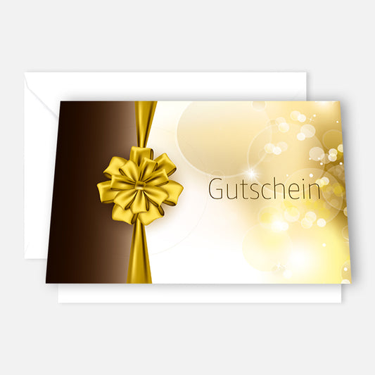 1 Gutscheinkarte Gutschein Klappkarte 12x18cm mit Kuvert Geschenkgutschein