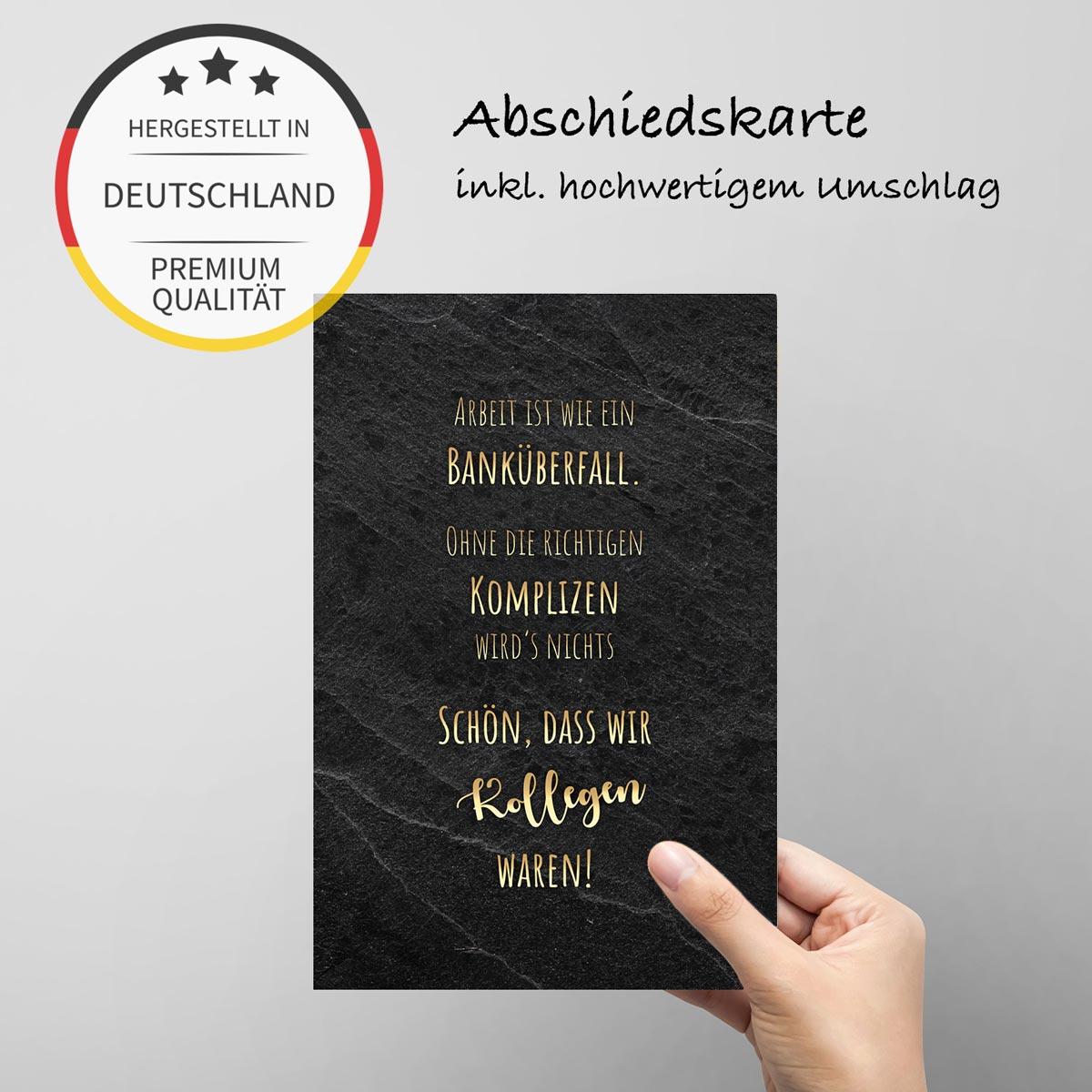 1 lustige Abschiedskarte für Kollegen, Kolleginnen 12x18cm -Bestseller