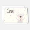 10 Stück Premium Dankeskarten (Klappkarten) mit Umschlägen, Danke Karten Geburt