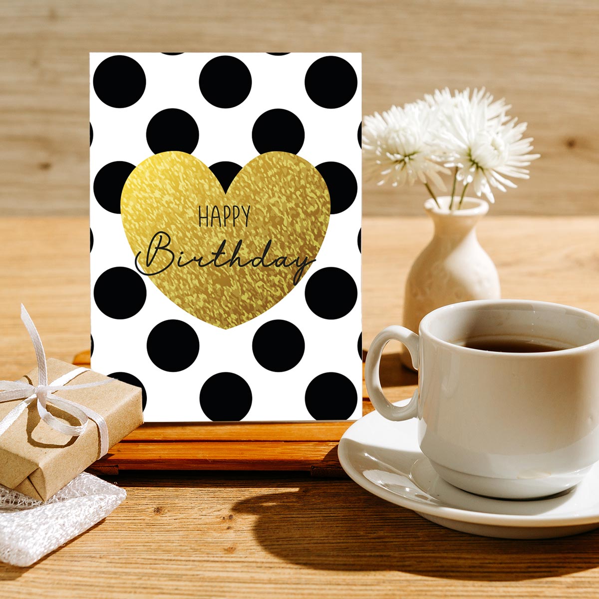 1 Premium Geburtstagskarte Happy Birthday 18x12cm mit Umschlag