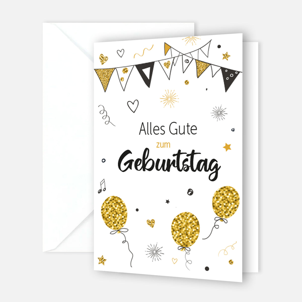 1 Premium Geburtstagskarte Happy Birthday 18x12cm mit Umschlag