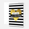 1 Premium Geburtstagskarte Happy Birthday 18x12cm in gold, schwarz , weiß