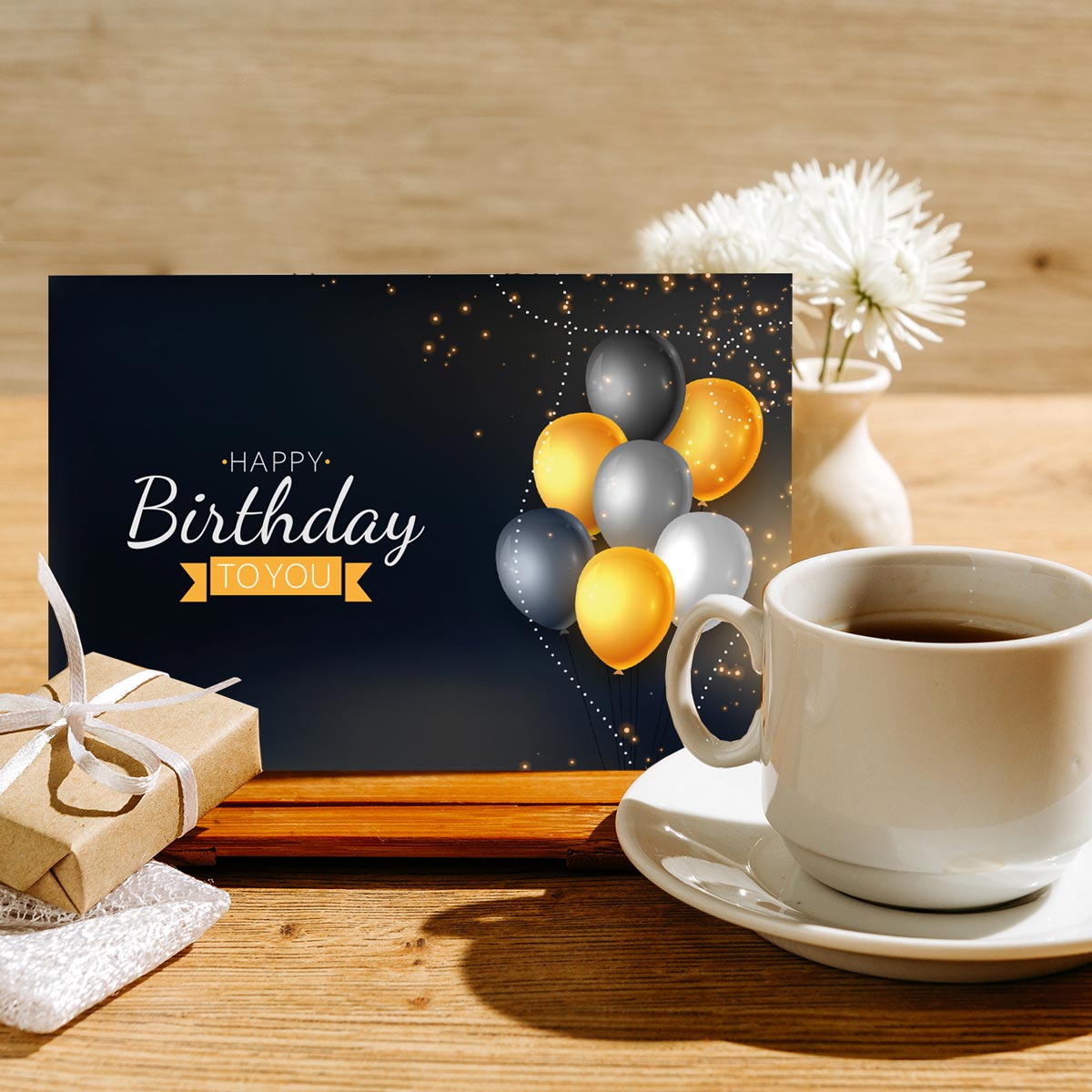 4 Premium Geburtstagskarte Happy Birthday 18x12cm mit Umschlag