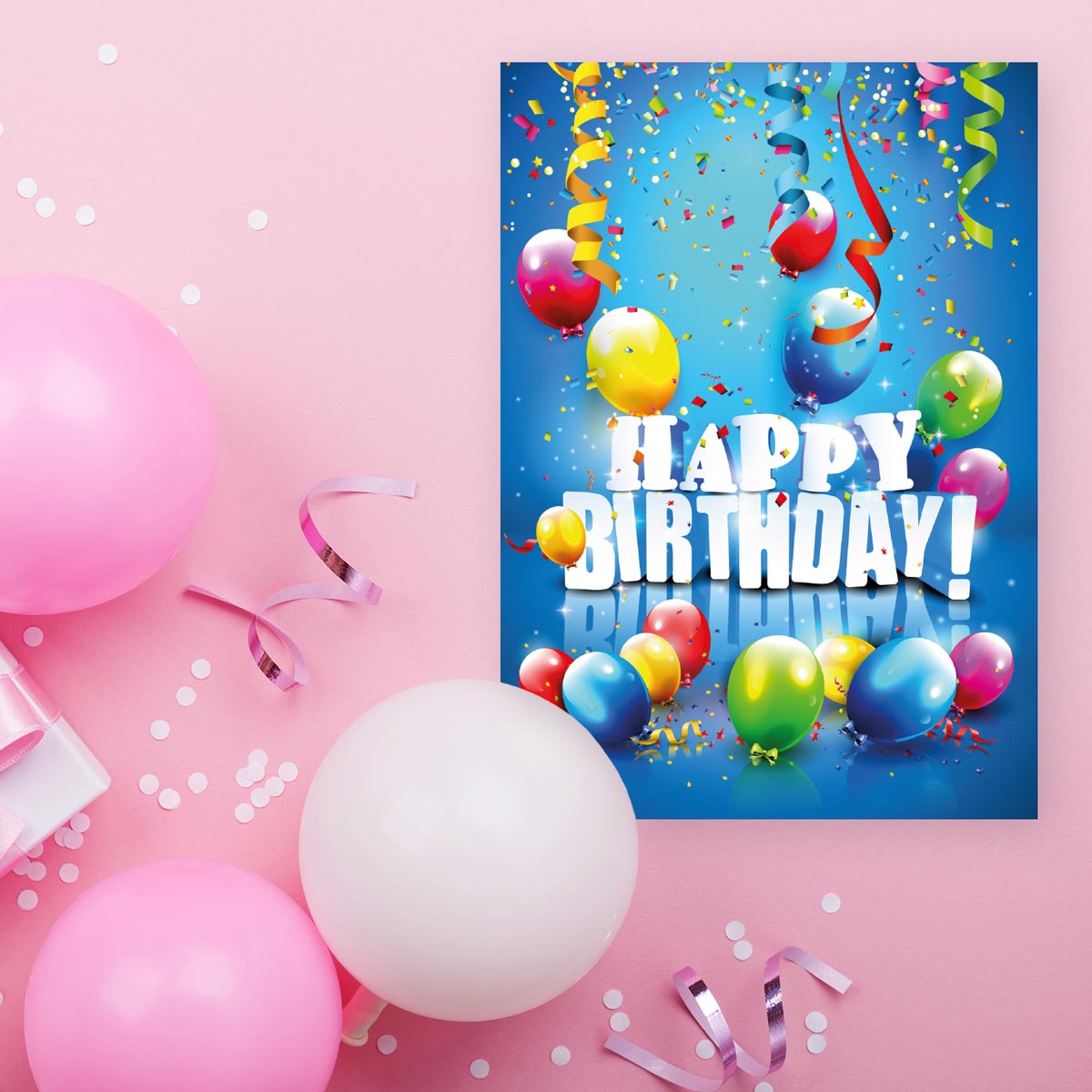 1 Premium Geburtstagskarte Happy Birthday 18x12cm mit Umschlag