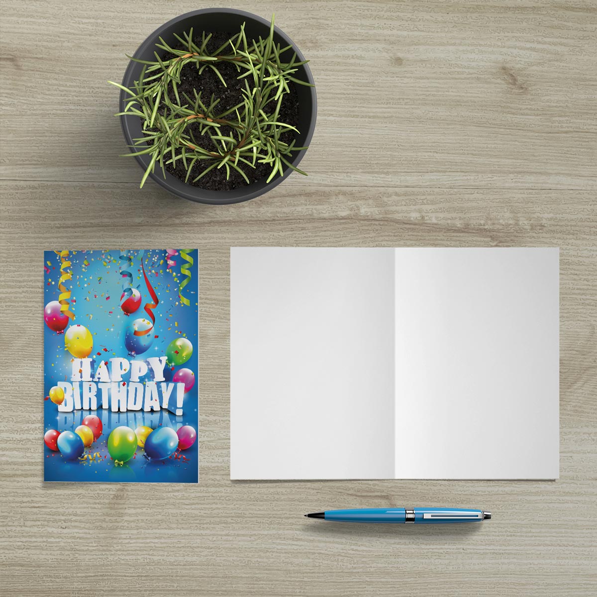 1 Premium Geburtstagskarte Happy Birthday 18x12cm mit Umschlag