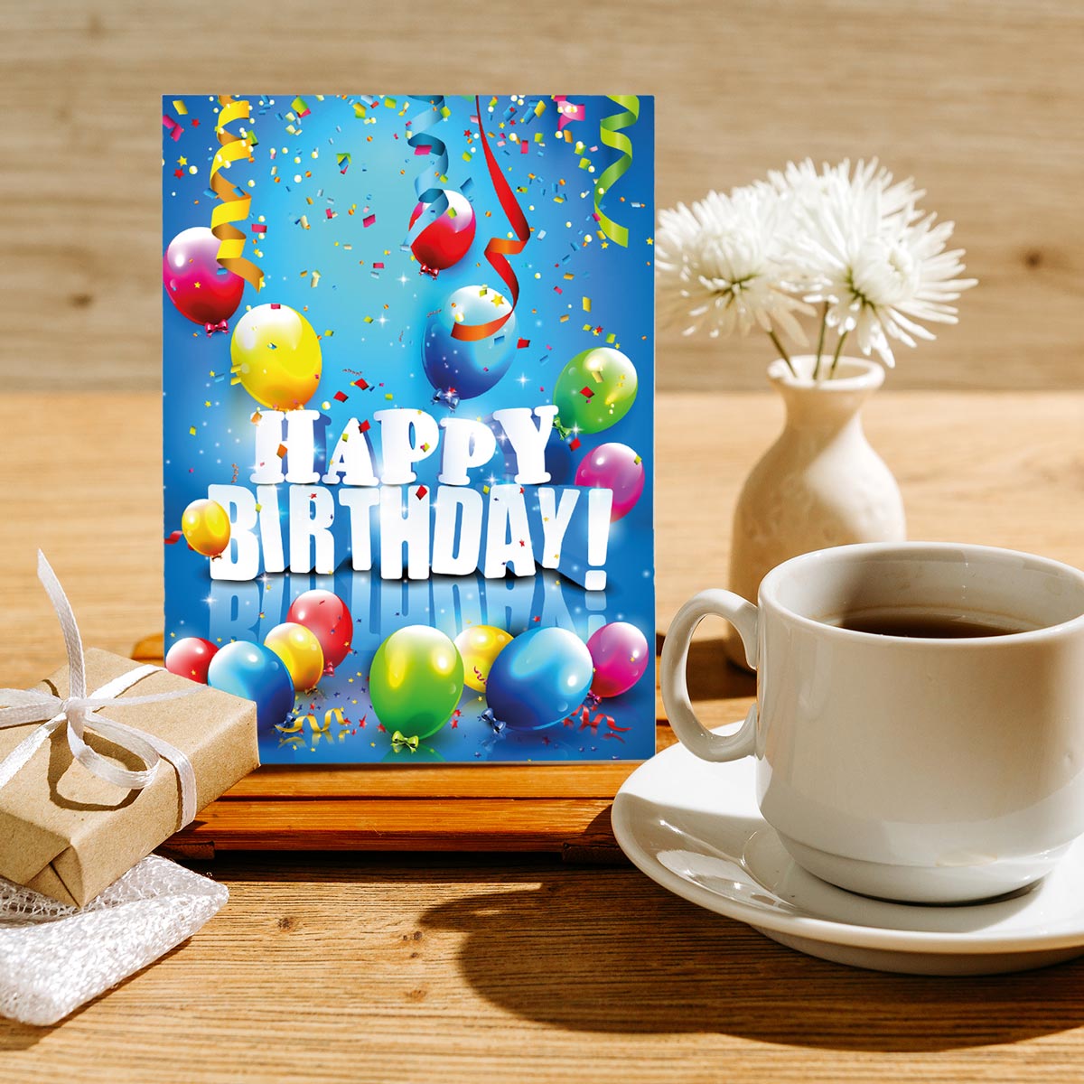 1 Premium Geburtstagskarte Happy Birthday 18x12cm mit Umschlag