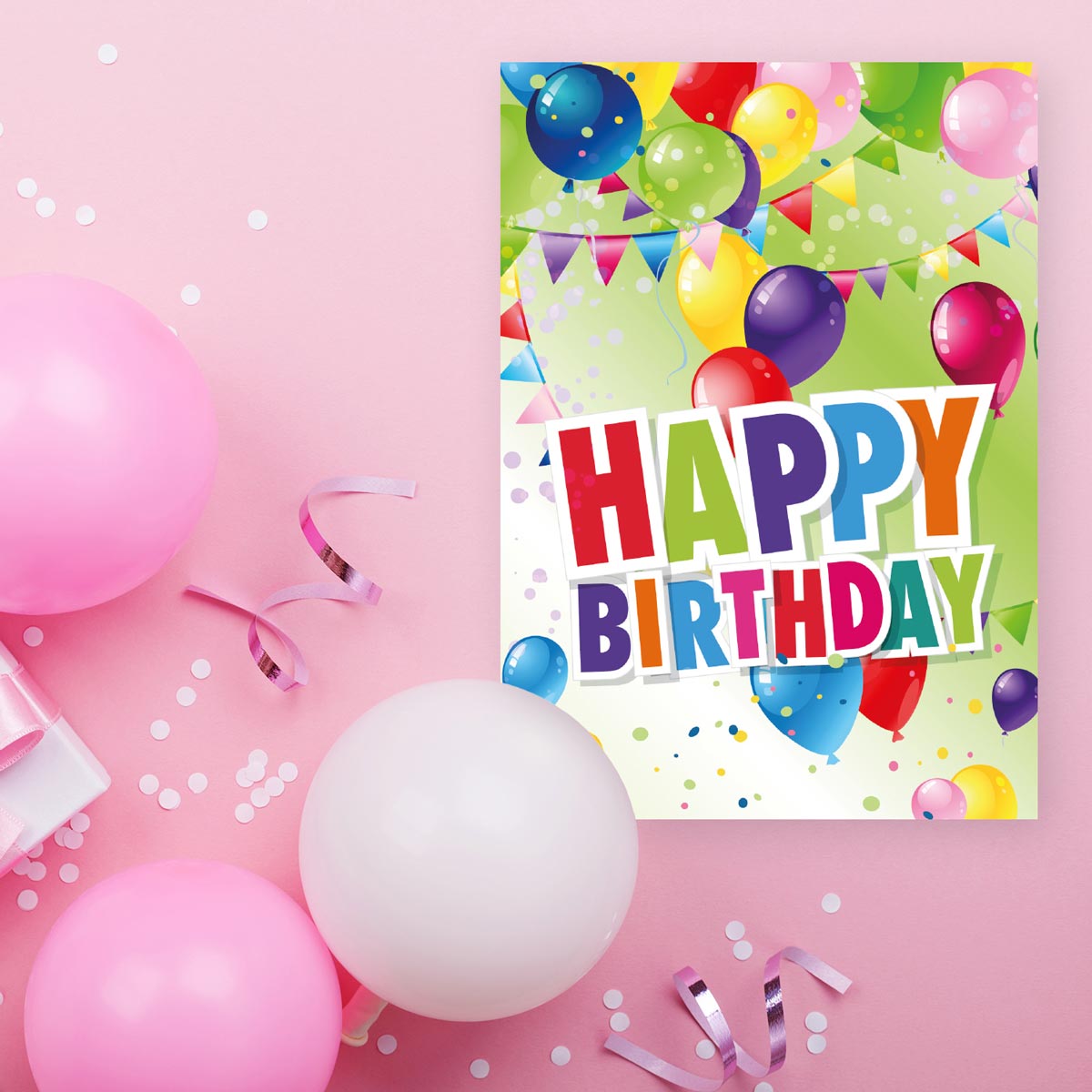 1 Premium Geburtstagskarte Happy Birthday 18x12cm mit Umschlag