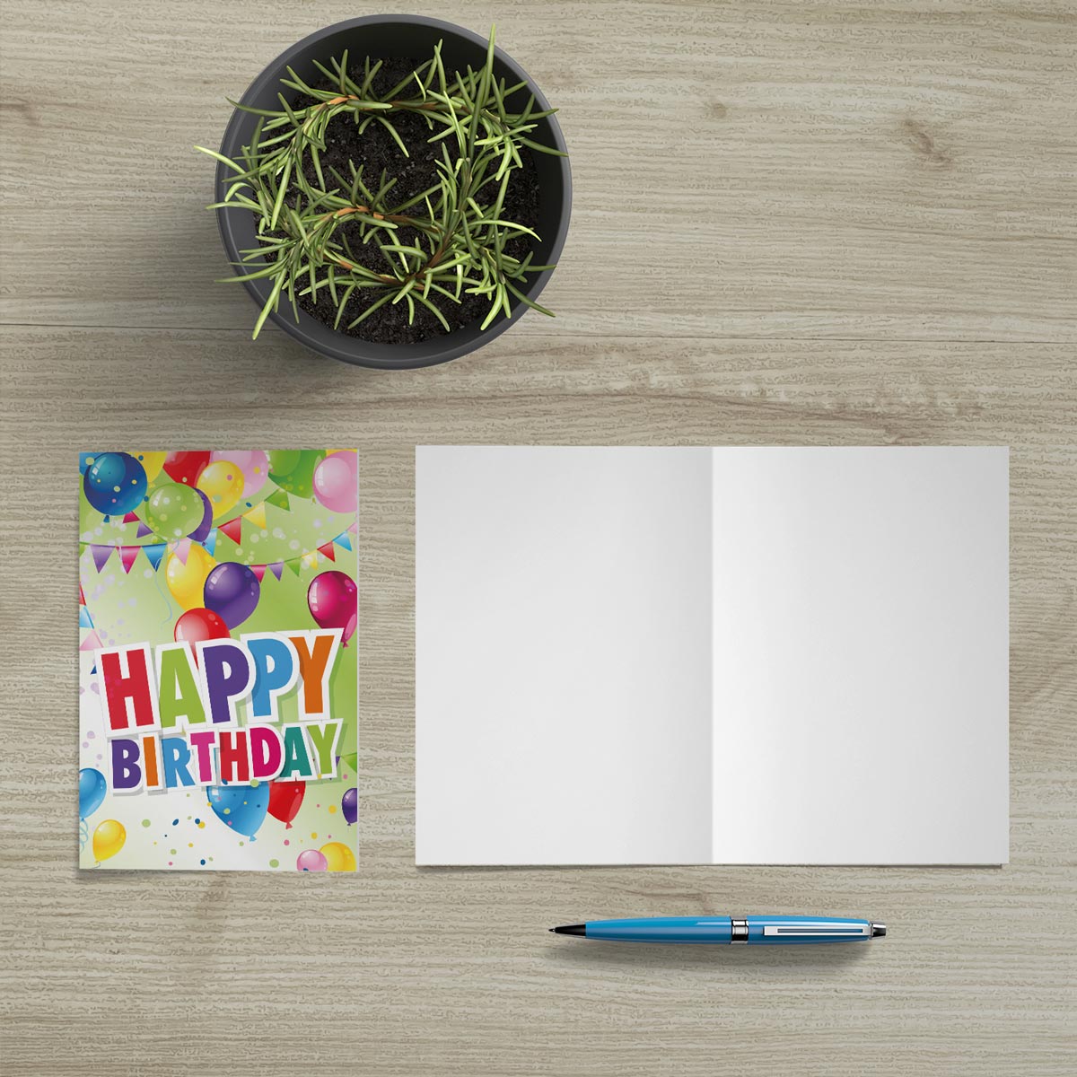 1 Premium Geburtstagskarte Happy Birthday 18x12cm mit Umschlag