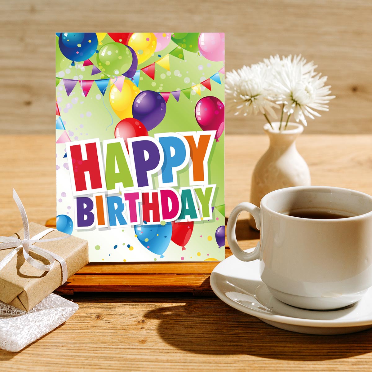 1 Premium Geburtstagskarte Happy Birthday 18x12cm mit Umschlag