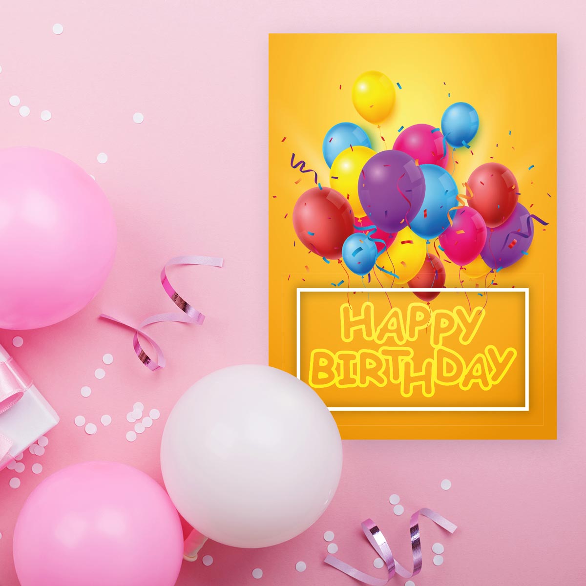 1 Premium Geburtstagskarte Happy Birthday 18x12cm mit Umschlag