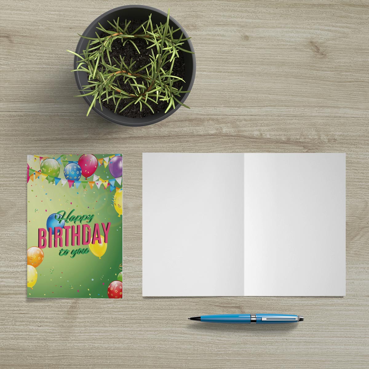 1 Premium Geburtstagskarte Happy Birthday 18x12cm mit Umschlag