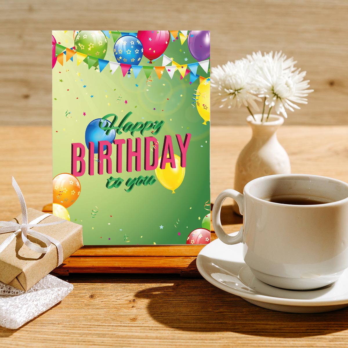 1 Premium Geburtstagskarte Happy Birthday 18x12cm mit Umschlag