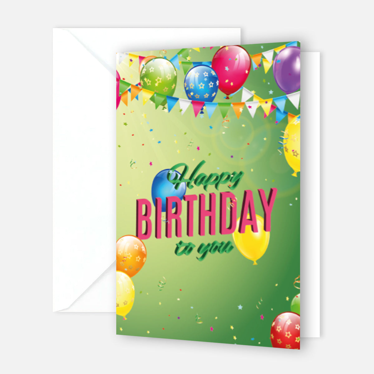 1 Premium Geburtstagskarte Happy Birthday 18x12cm mit Umschlag