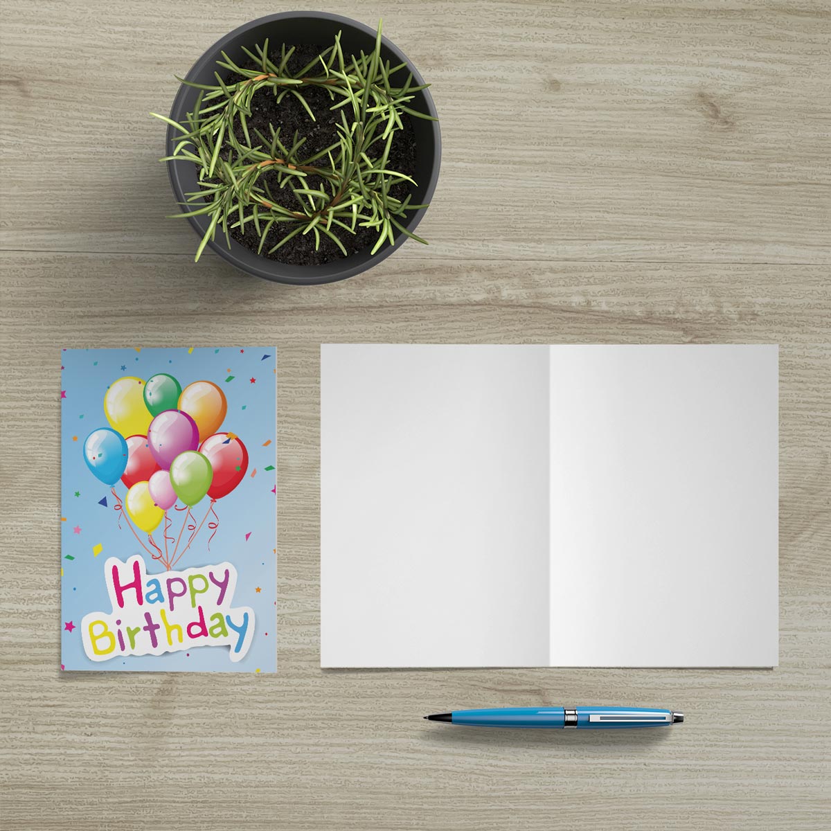 1 Premium Geburtstagskarte Happy Birthday 18x12cm mit Umschlag