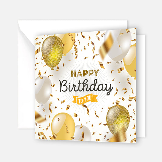 1 Premium Geburtstagskarte Happy Birthday 18x12cm mit Umschlag