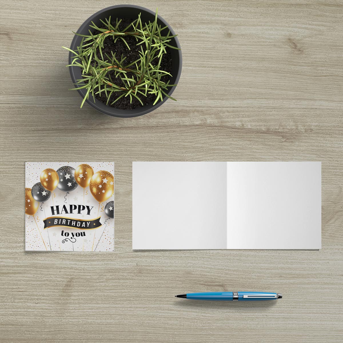 4 Premium Geburtstagskarte Happy Birthday 18x12cm mit Umschlag