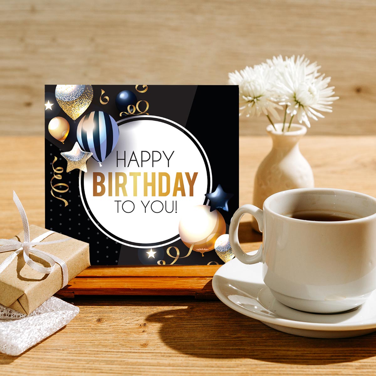 1 Premium Geburtstagskarte Happy Birthday 18x12cm mit Umschlag