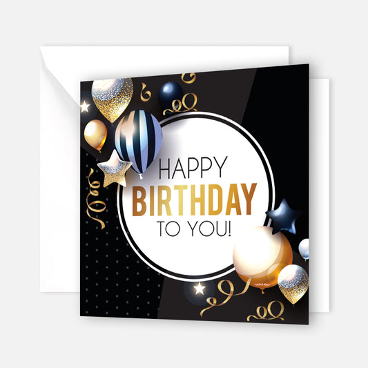 1 Premium Geburtstagskarte Happy Birthday 18x12cm mit Umschlag